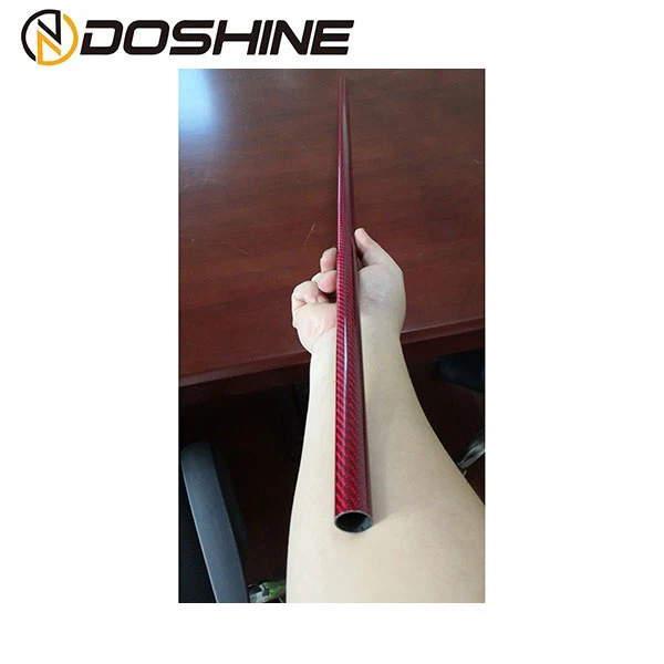 Elektroplated krpo ogljikova vlakna tube rdeča